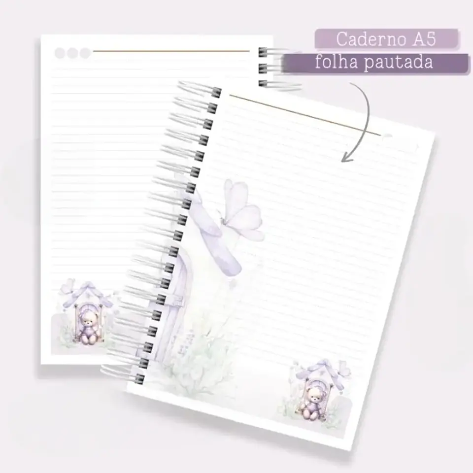 Arquivo Caderno Ursinha Lilás - Criativa Afetiva 3