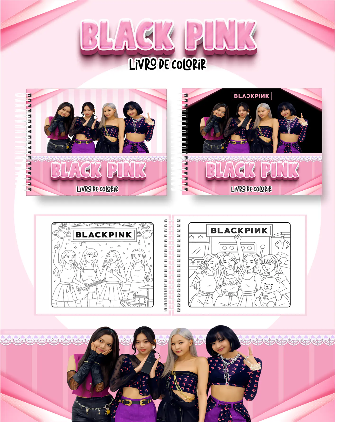 Arquivo Livro de Colorir Black pink - Pamella 1