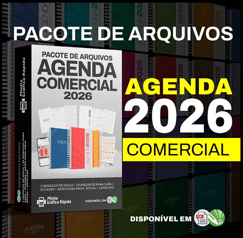 Arquivo Miolo de Agenda Comercial 2026 - Minha Gráfica Rápida