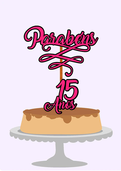 Arquivo topo de bolo 15 anos