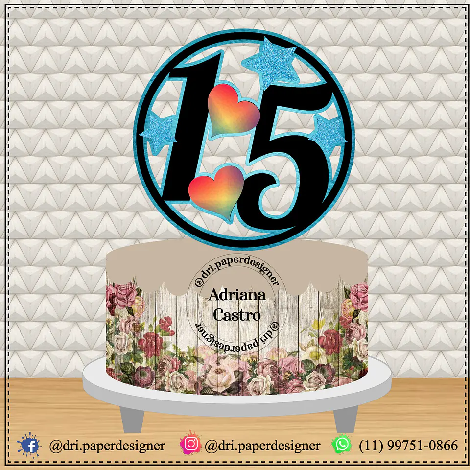 Arquivo topo de bolo 15 anos 1