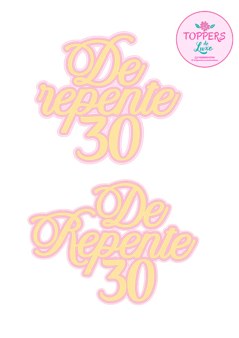 Arquivo topo de bolo 30 anos