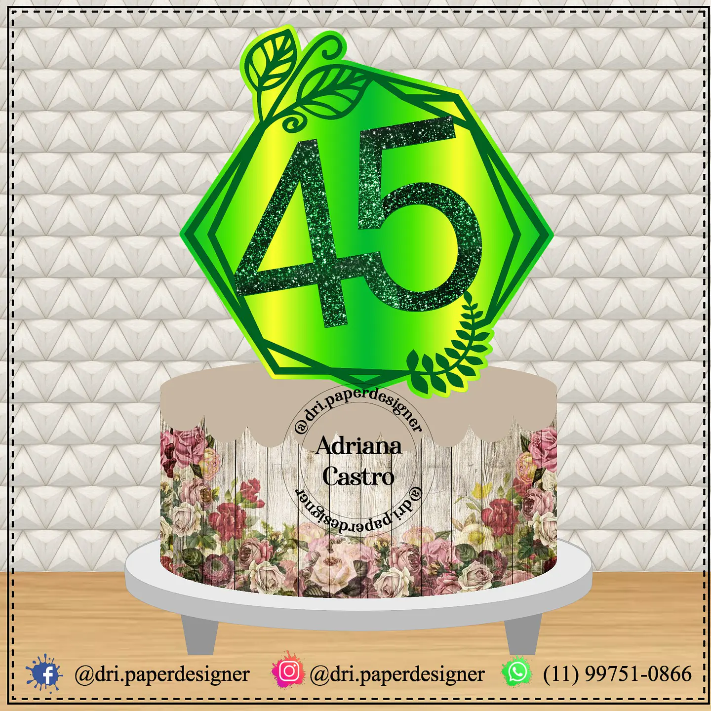 Arquivo topo de bolo 45 anos 1