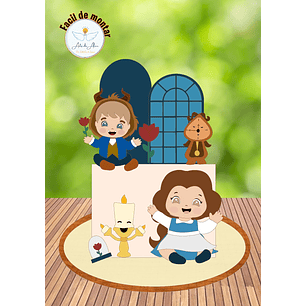 Arquivo topo de bolo A Bela e a fera