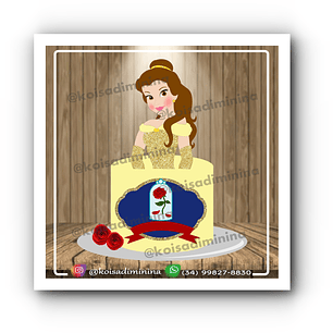 Arquivo topo de bolo A Bela e a fera