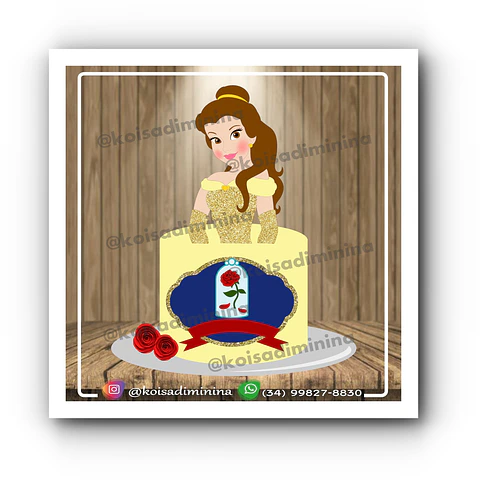 Arquivo topo de bolo A Bela e a fera