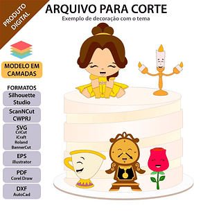 Arquivo topo de bolo A Bela e a fera baby