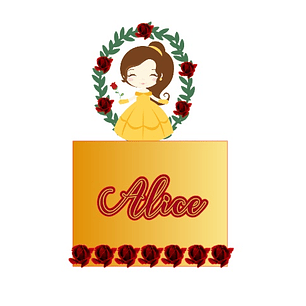 Arquivo topo de bolo A Bela e a fera