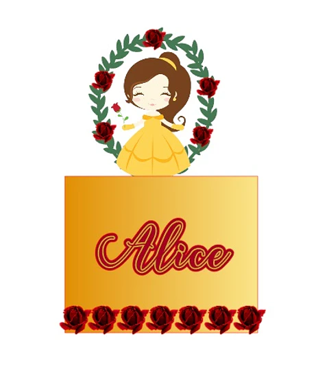 Arquivo topo de bolo A Bela e a fera