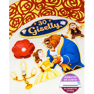 Arquivo topo de bolo A Bela e a fera