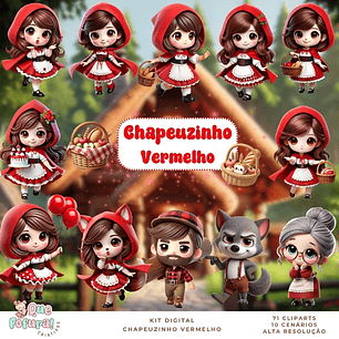 Kit Digital Chapeuzinho Vermelho - Que Fofura Criativos