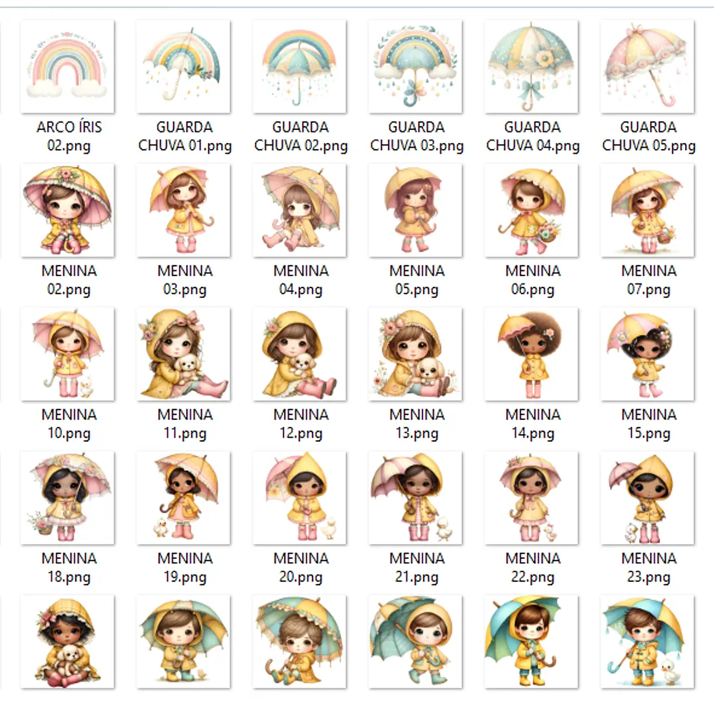 Kit Digital Chuva de Amor - Que Fofura Criativos 3