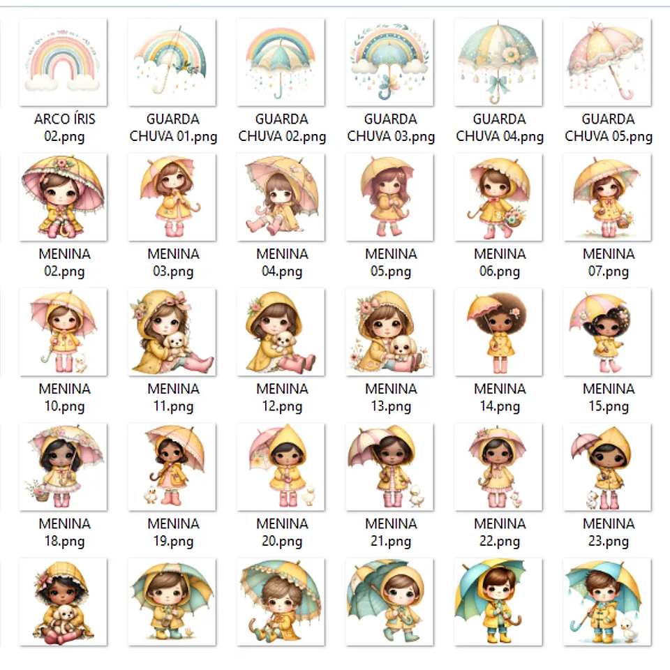 Kit Digital Chuva de Amor - Que Fofura Criativos 3