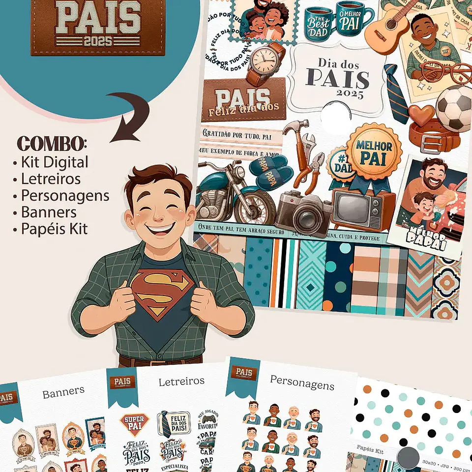 Arquivo Combo Ilustrações Dia dos Pais - 3