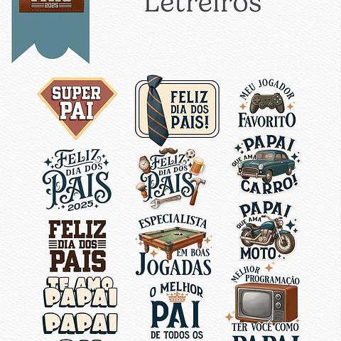 Arquivo Combo Ilustrações Dia dos Pais -