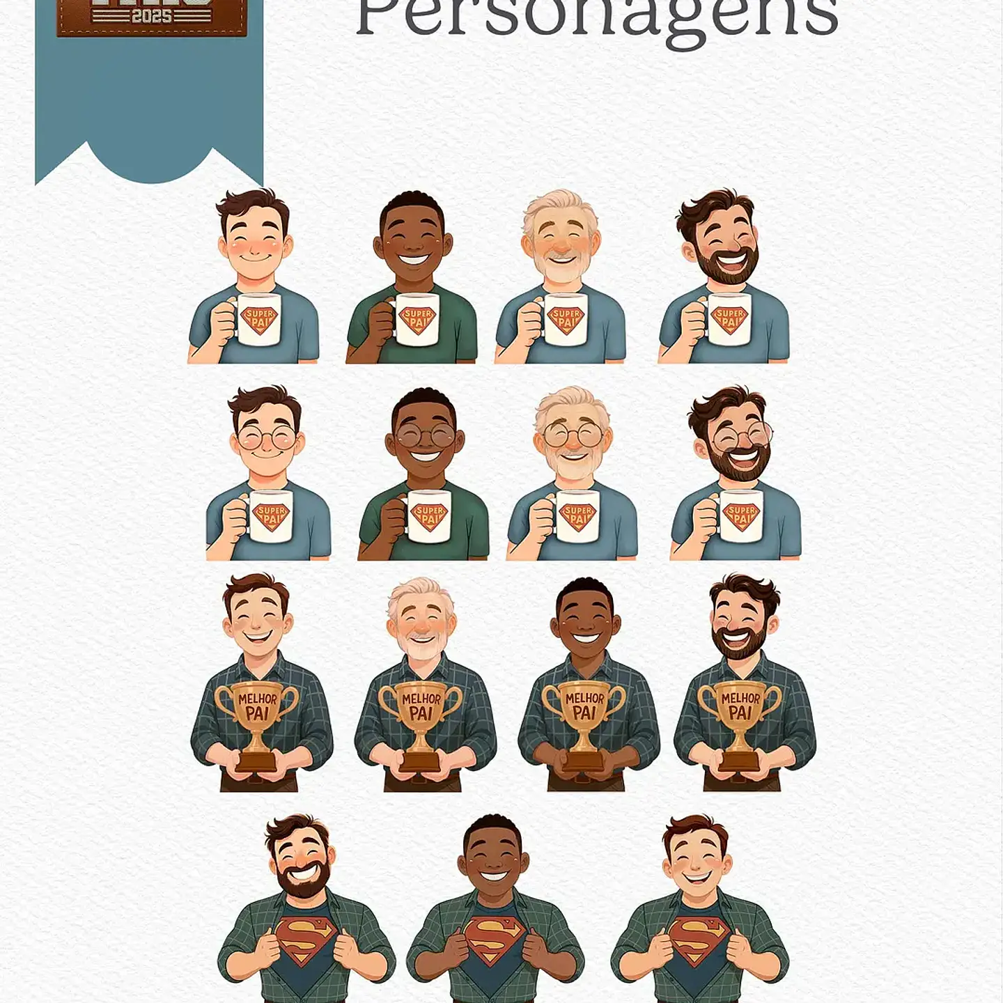 Arquivo Combo Ilustrações Dia dos Pais - 6