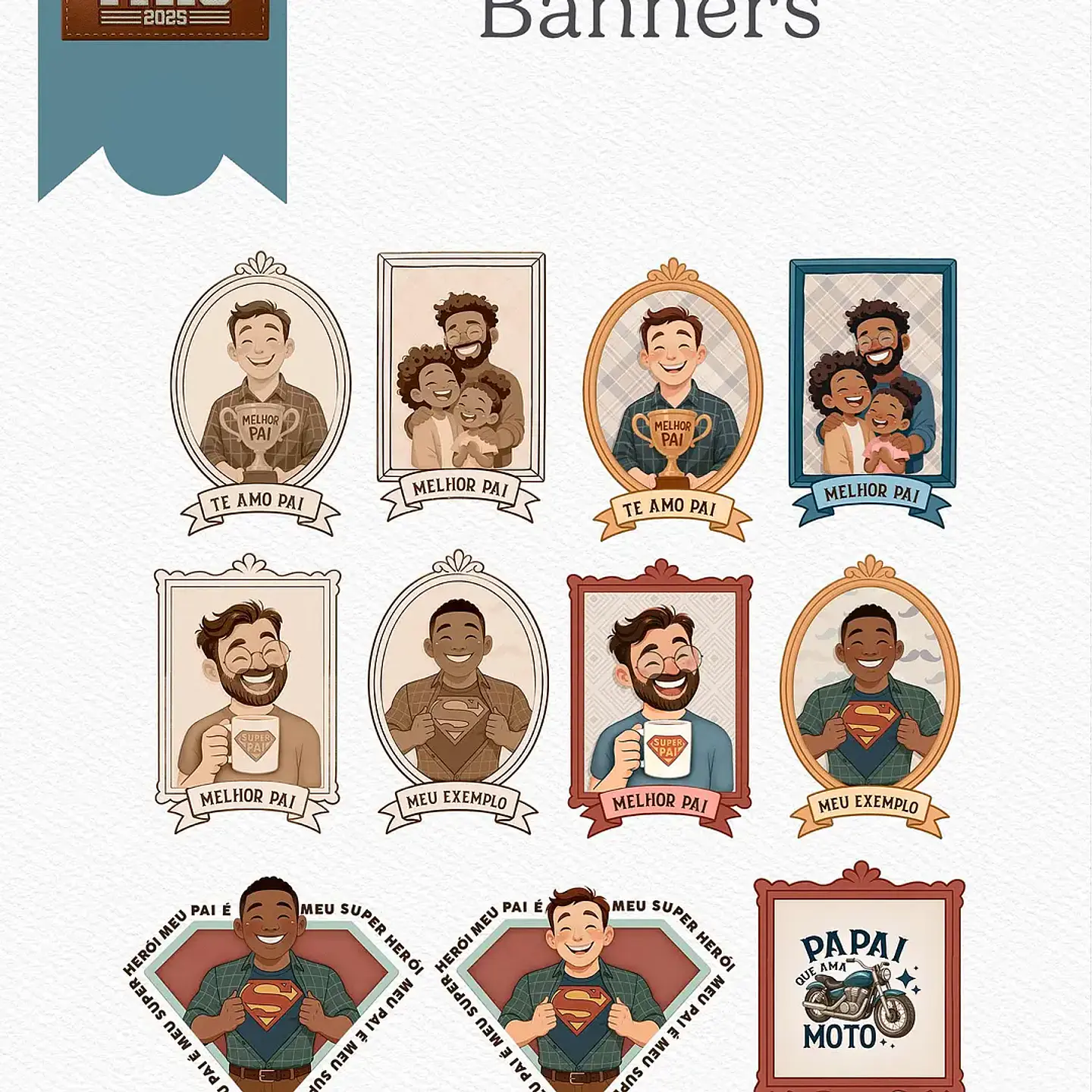 Arquivo Combo Ilustrações Dia dos Pais - 2