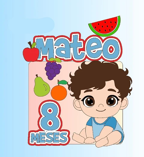 Arquivo Topo de Bolo Frutinhas Menino em Camadeas - Meu Cantinho Papelaria