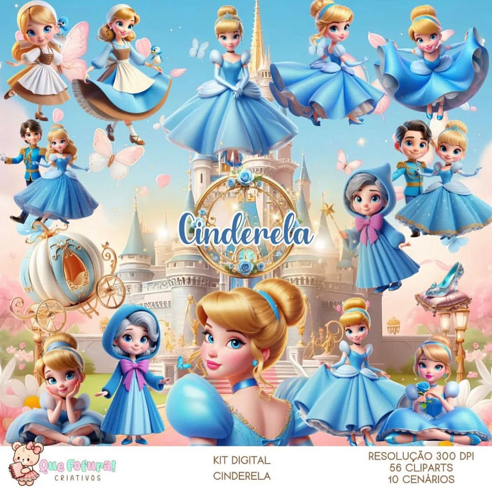 Kit Digital Cinderela - Que Fofura 1