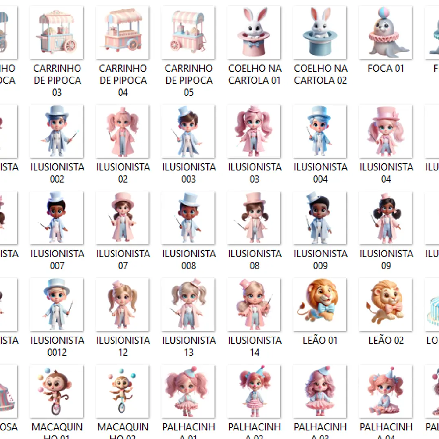 Kit Digital Circo Candy Color - Que Fofura 3