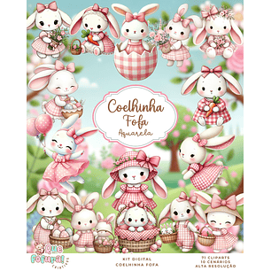 Kit Digital Coelhinha Fofa - Que Fofura