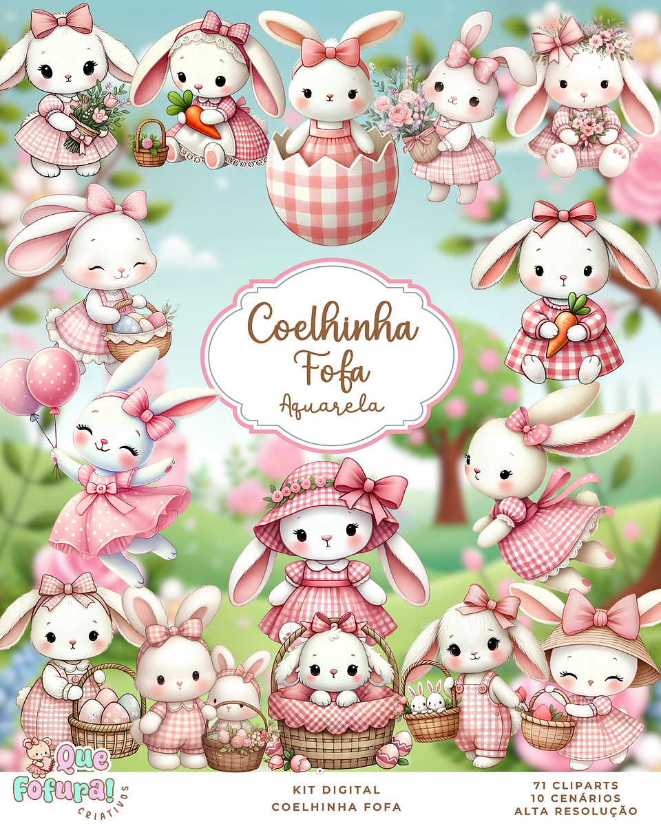 Kit Digital Coelhinha Fofa - Que Fofura 1