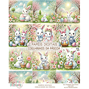 Kit Digital Coelhinhos da Páscoa - Que Fofura