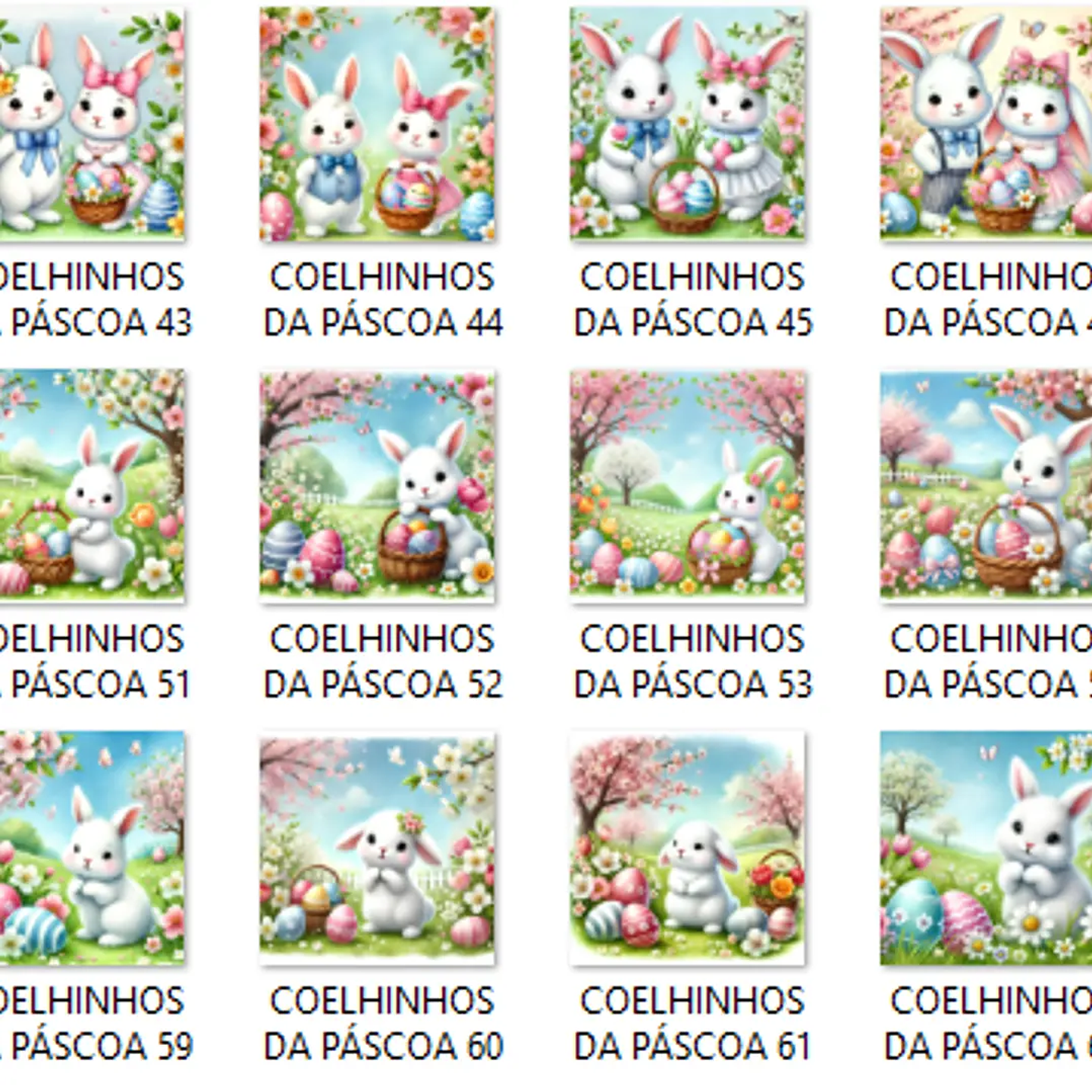 Kit Digital Coelhinhos da Páscoa - Que Fofura 2