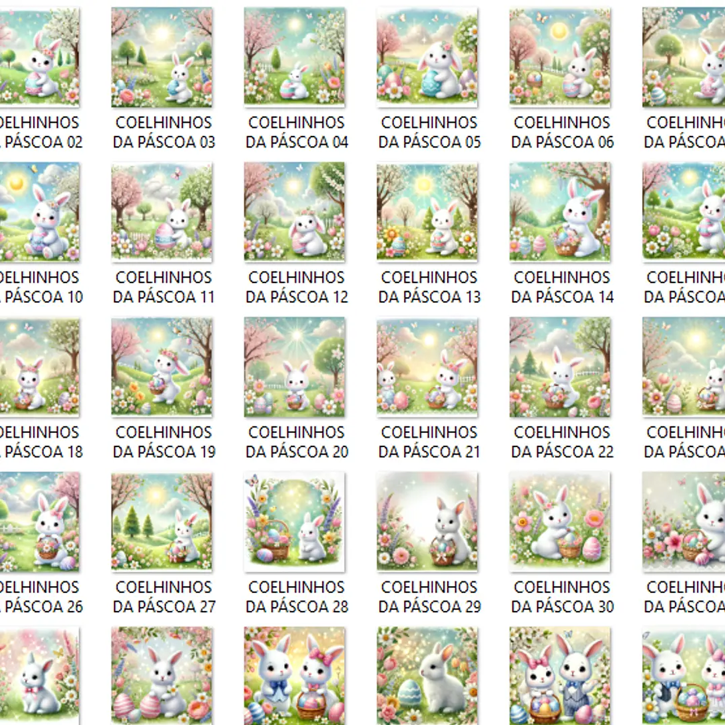 Kit Digital Coelhinhos da Páscoa - Que Fofura 3