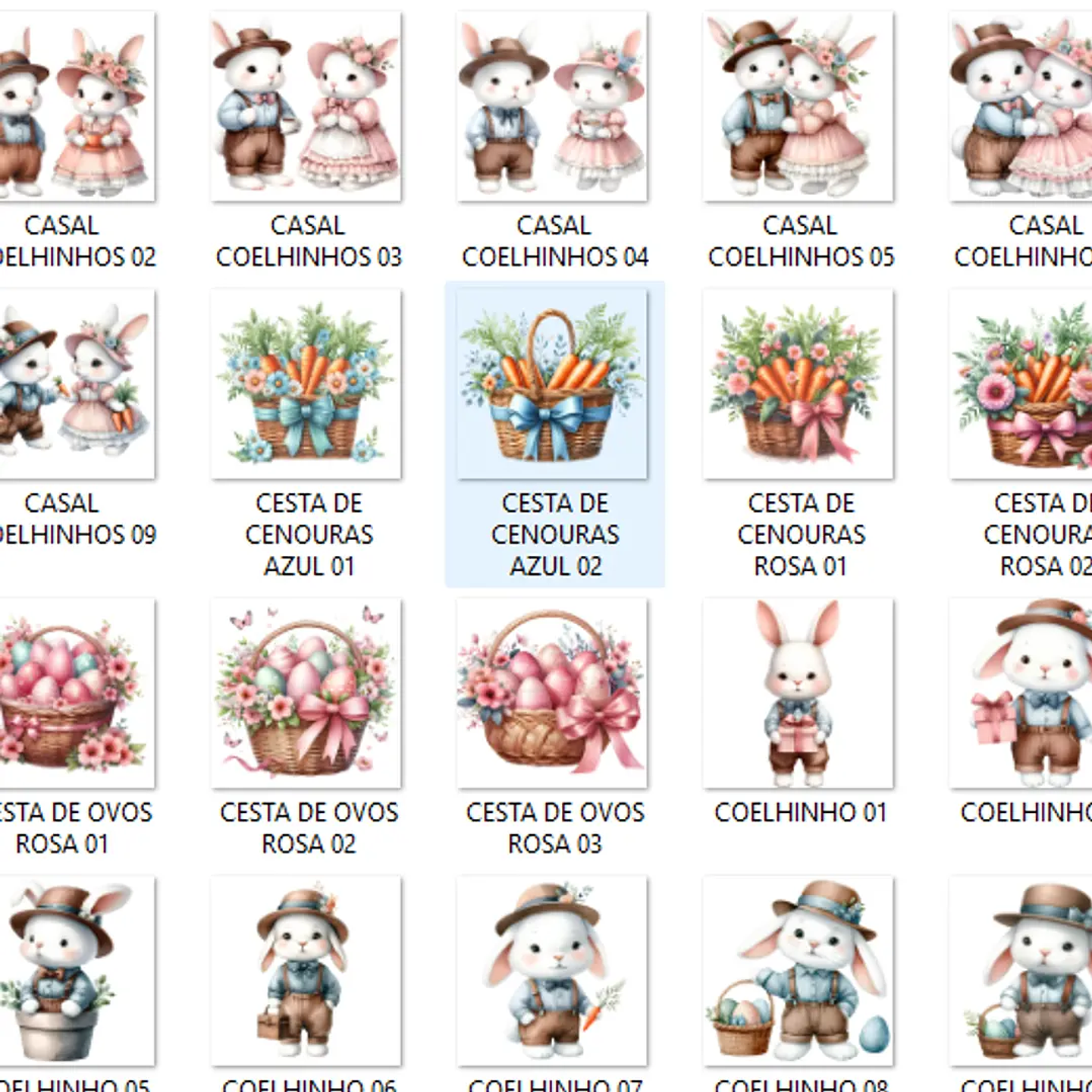 Kit Digital Coelhinhos Vintage - Que Fofura 2