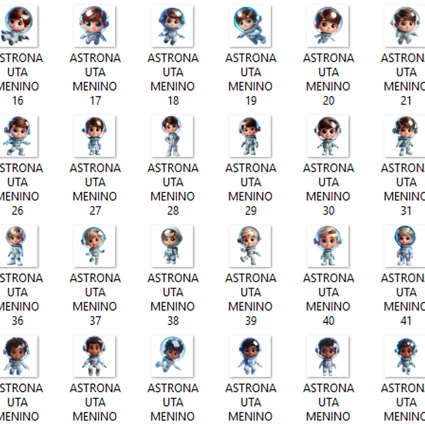 Kit Digital Crianças Astronautas - Que Fofura 2