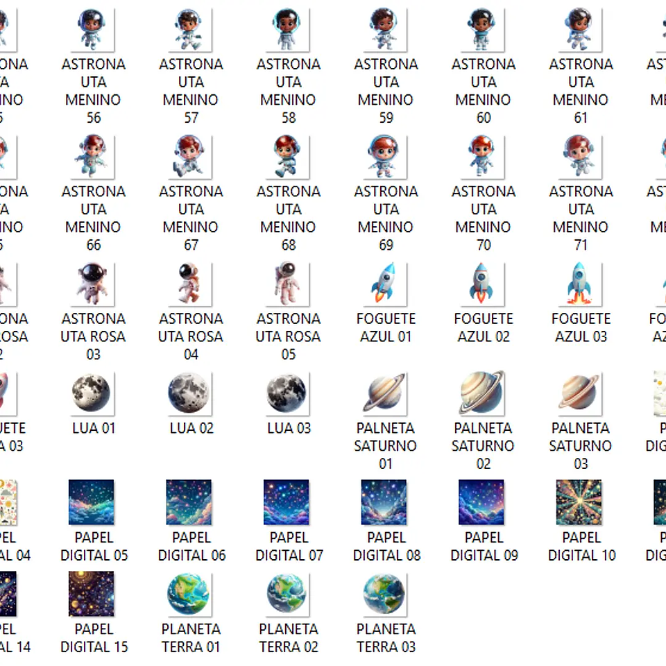 Kit Digital Crianças Astronautas - Que Fofura 3