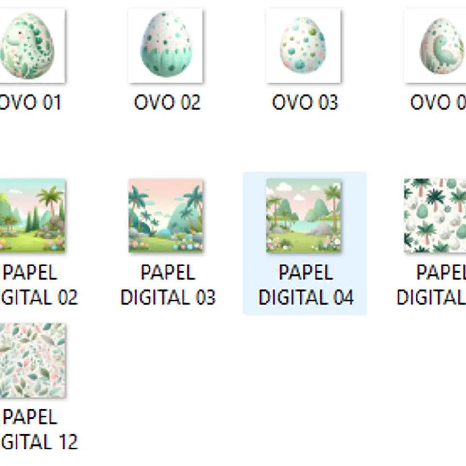 Kit Digital Dino Baby Verde - Que Fofura 2