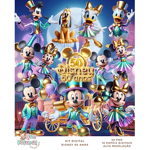 Kit Digital Disney 50 Anos - Que Fofura