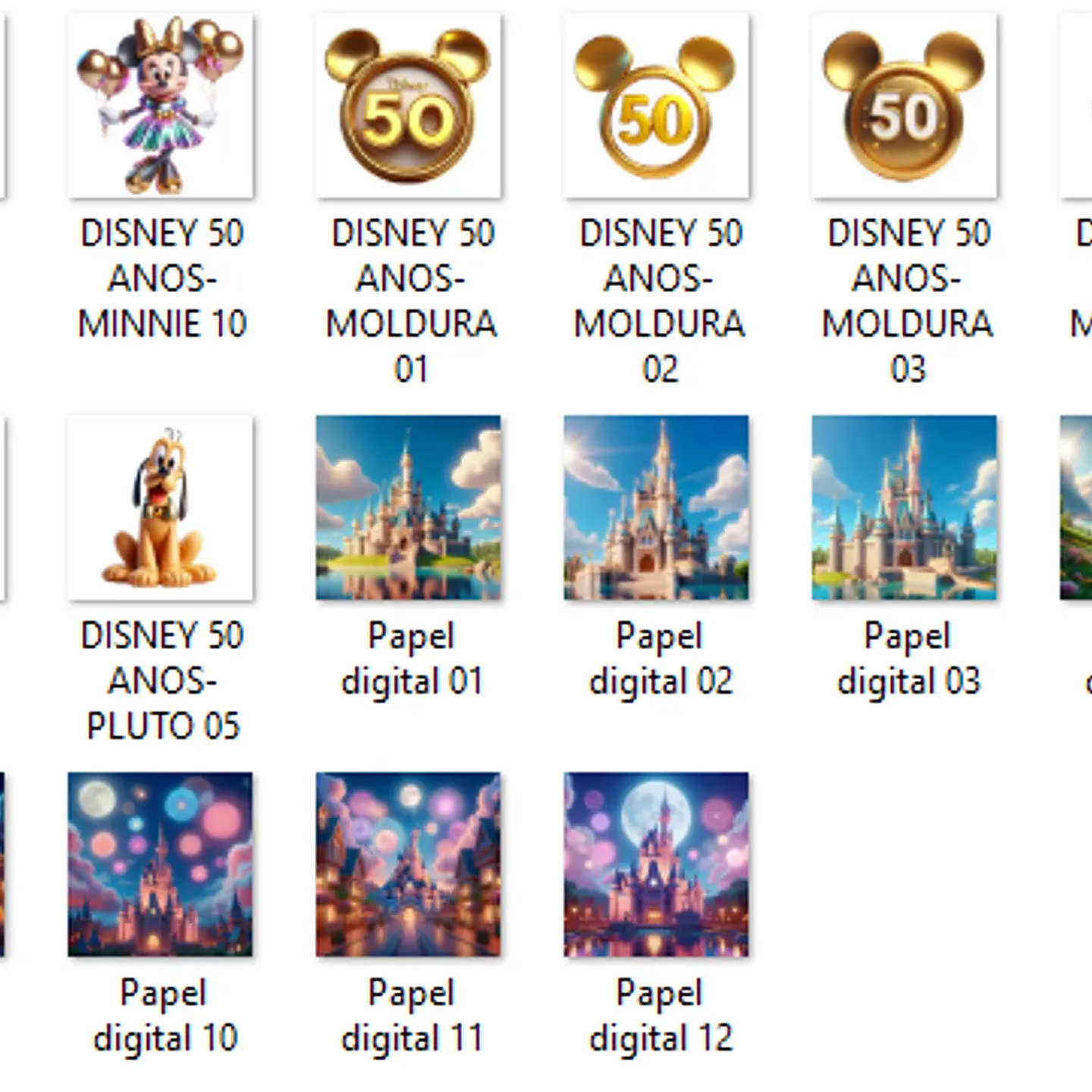 Kit Digital Disney 50 Anos - Que Fofura 2
