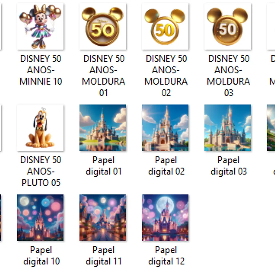 Kit Digital Disney 50 Anos - Que Fofura 2