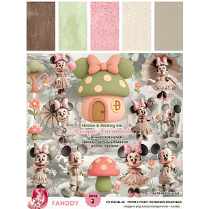 Kit Digital Minnie e Mickey no Bosque Encantado - Fanddy