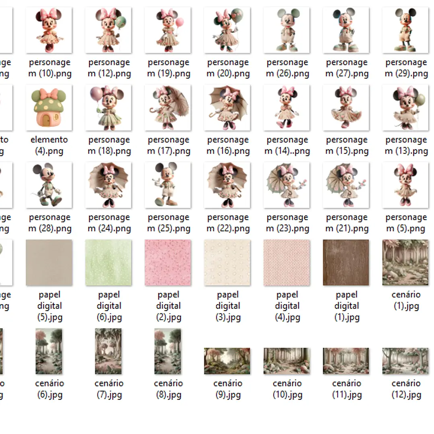 Kit Digital Minnie e Mickey no Bosque Encantado - Fanddy 2