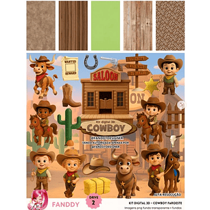 Kit Digital Cowboy - Fanddy