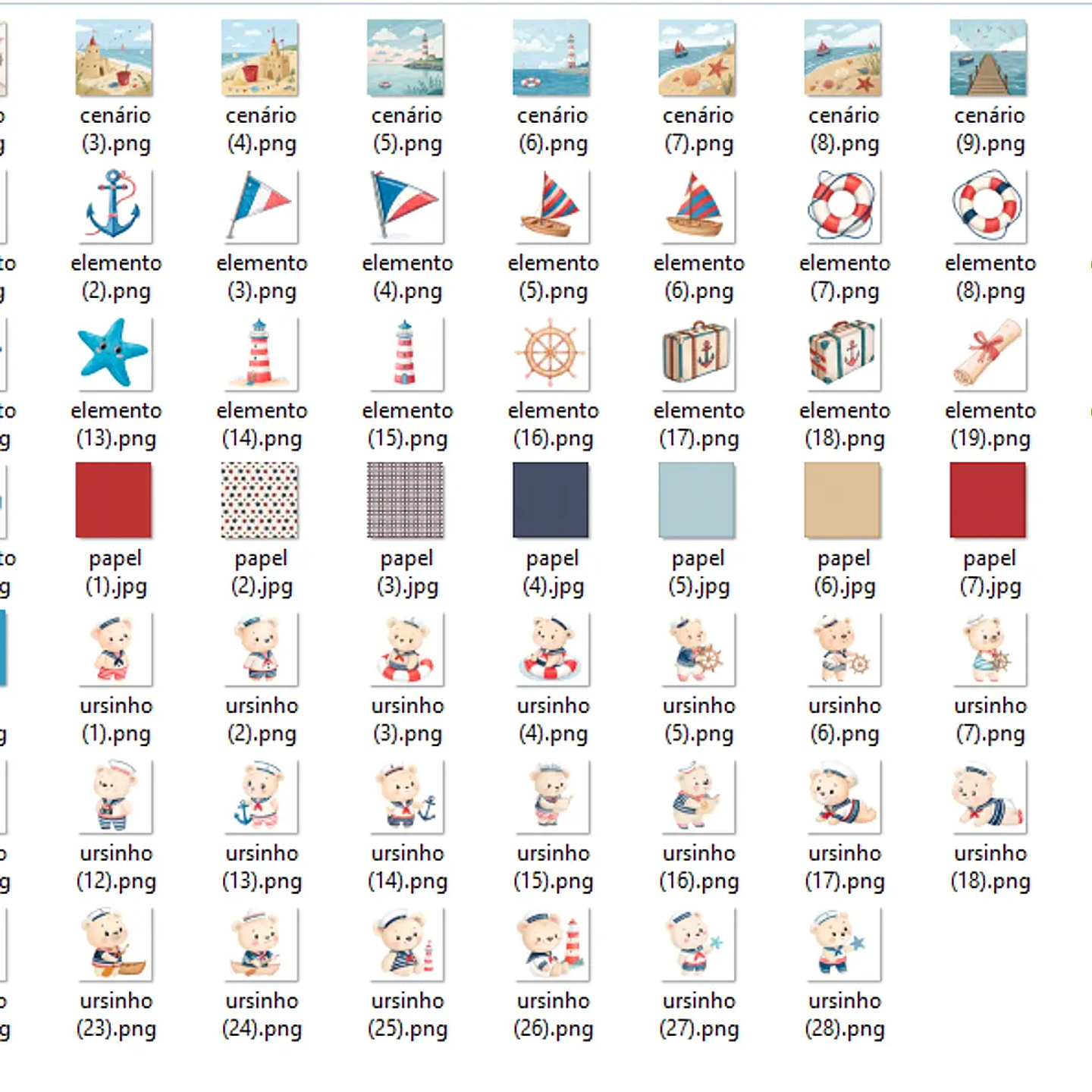 Kit Digital Ursinho Marinheiro - Fanddy 2