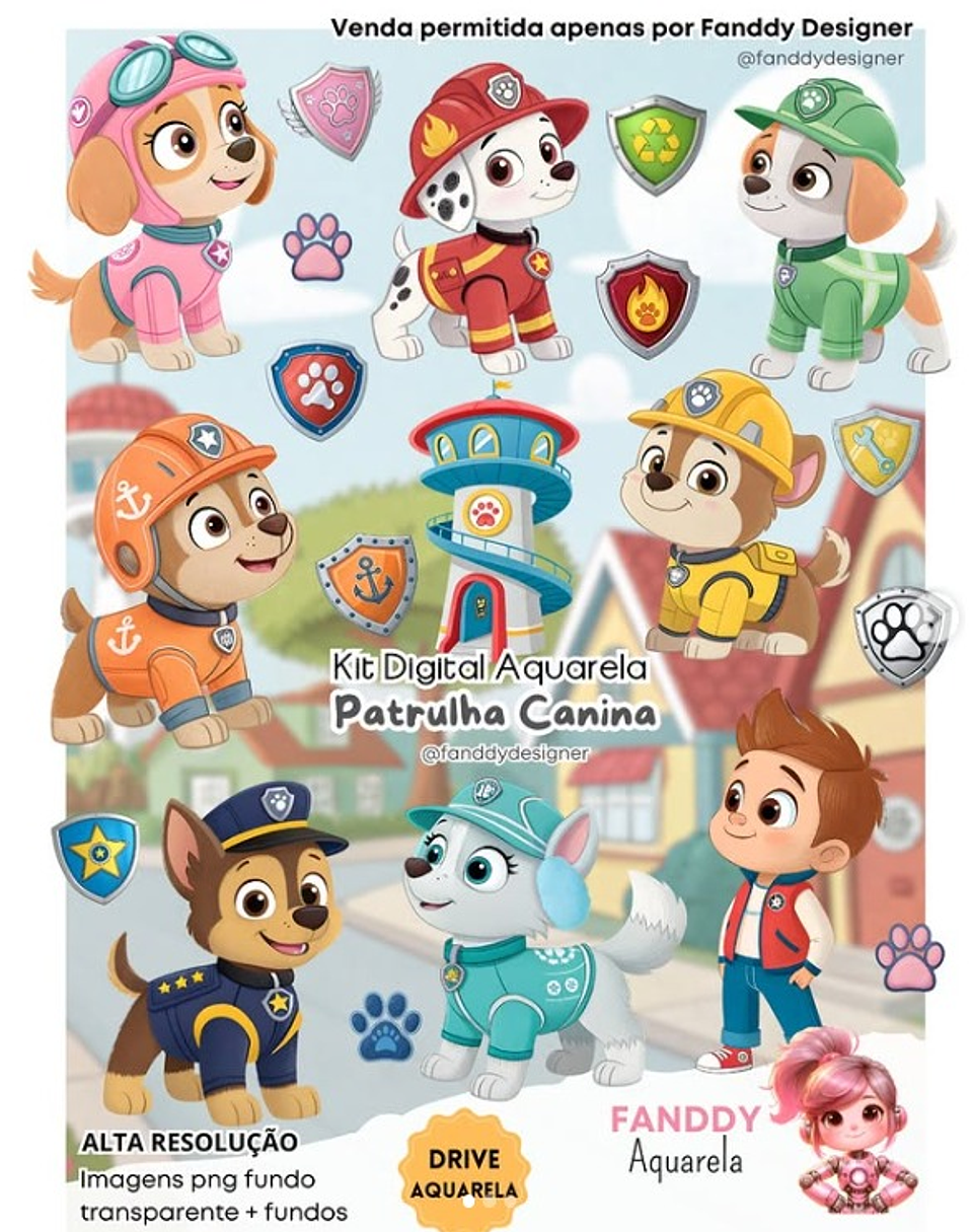Kit Digital Patrulha Canina - Fanddy 1
