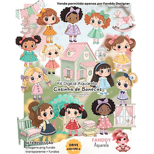 Kit Digital Casinha de Bonecas - Fanddy