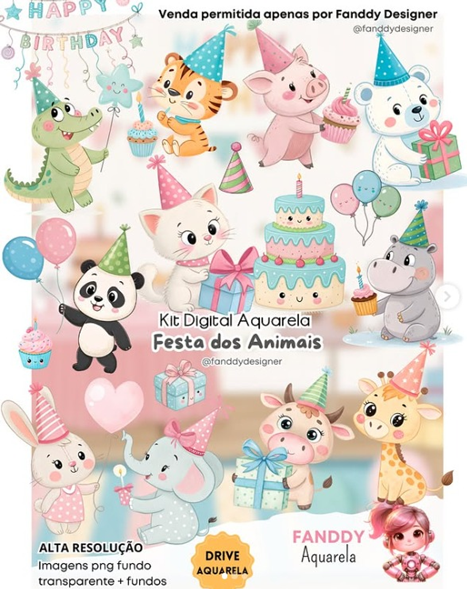 Kit Digital Festa dos Animais - Fanddy 1