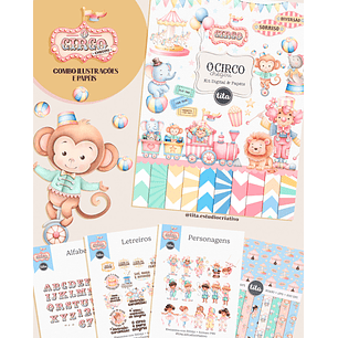 Kit Digital Combo Circo Candy - Tita