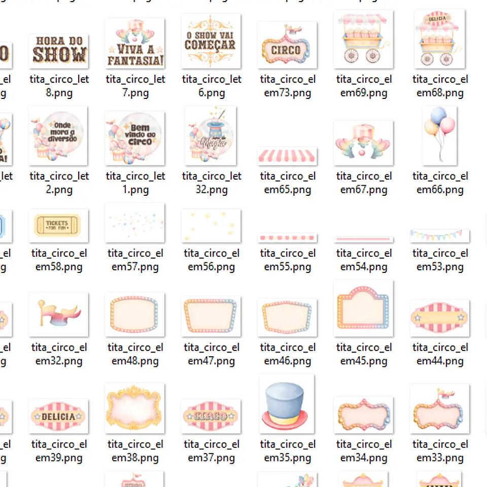 Kit Digital Combo Circo Candy - Tita 2