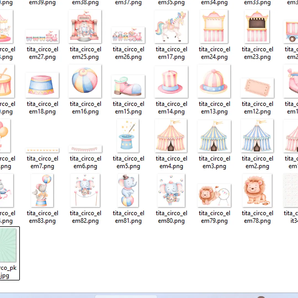 Kit Digital Combo Circo Candy - Tita 3