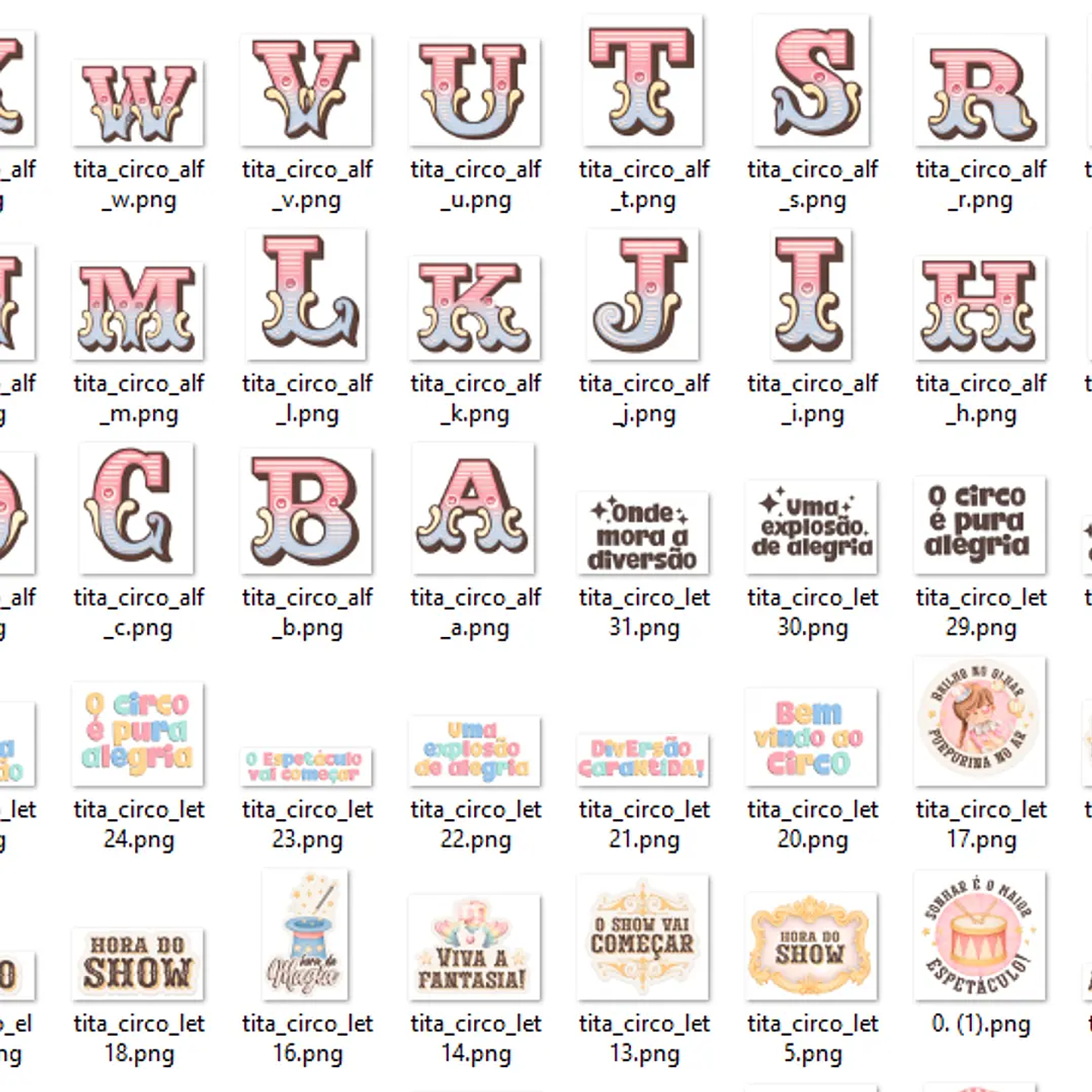 Kit Digital Combo Circo Candy - Tita 4