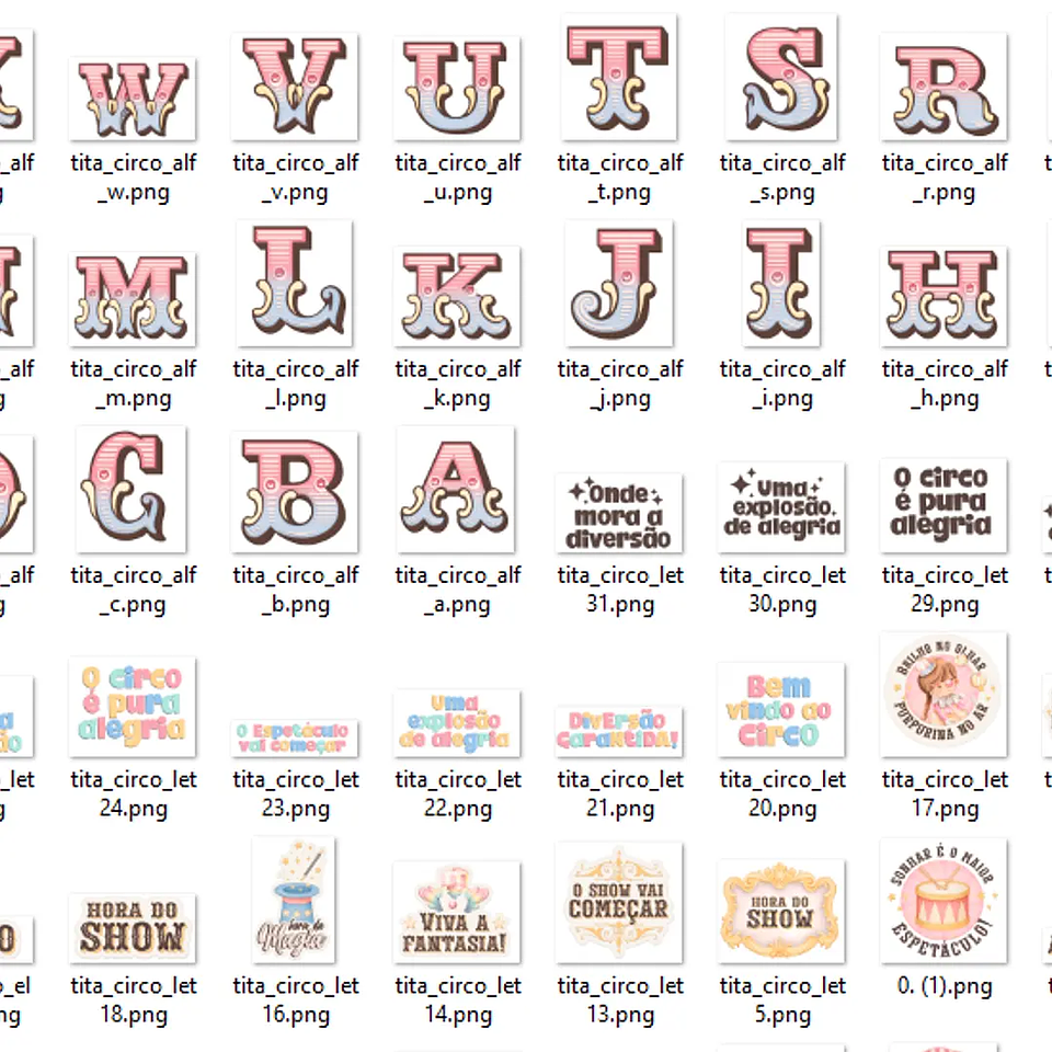 Kit Digital Combo Circo Candy - Tita 4