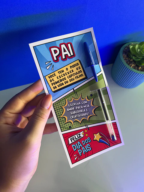 Arqivo Dia dos Pais Card Caneta - Ana Flor