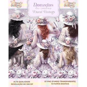 Kit Digital Donzelas de Costas - Que Fofura